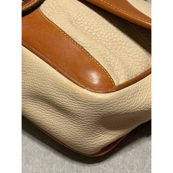 Dooney & Bourke VTG Carrier Satchel Crossbody Tan and Cream Women’s Bag - Picture 12 of 16
